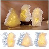 ChilArt 4 Stück Silikonformen Gießformen Weihnachten, Silikonform Weihnachtsbaum, gießformen...