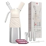 iSi Creative Whip Premium Sahnespender 500ml , Ivory White , aus Edelstahl , inkl. 3...