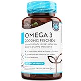 Omega 3 Kapseln hochdosiert 240-2000mg Fischöl Kapseln mit 660mg EPA & 440mg DHA pro Portion -...