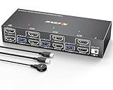KVM Switch 2 Monitore 3 PC HDMI, KCEVE 4K@60Hz Dual Monitor USB 3.0 KVM Umschalter mit EDID...