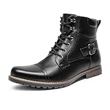 Bruno Marc Herren Motorrad Stiefel Schnürstiefel Boots Klassische Chukka Biker Freizeitschuhe,Size...