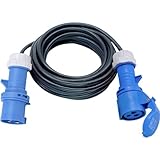 Brennenstuhl CEE-Verlängerungskabel 10m H07RN-F 3G1,5 (CEE-Kabel mit CEE-Stecker und Kupplung mit...