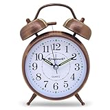 Konigswerk Wecker für schwere Schläfer, 4 Zoll lauter Doppelglockenwecker batteriebetrieben Nicht...