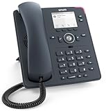 Snom D140 Desk VoIP-Festnetztelefon, Schiefergraues Gehäuse, 2 SIP-IdentitäTen, Energieeffizient...