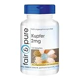Fair & Pure® - Kupfer 2mg - Kupferbisglycinat - vegan - 120 Kupfer-Tabletten