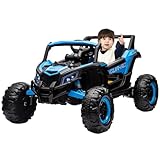 12V Kinder Elektroauto, UTV Elektrofahrzeuge mit 2,4 Ghz Fernbedienung, 2-Sitzer & Motor,...