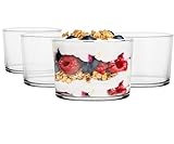 Glasmark KROSNO 1992 Eisbecher Glas 4 Stück 150 ml Eisschale Dessertschale Glasschale...