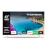 Thomson 43 Zoll (109 cm) 4K Ultra HD Weiß Smart Android TV, Google Assistant, Wi-Fi, Dolby Digital,...