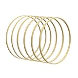 Worown 6 Stück Ringe zum Basteln, 30 cm ø, Stärke ca. 1 cm, Holzringe zum Basteln, Makramee Ringe...