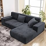 wiipara Dicker Samt Sofabezug L Form, Stretch Couch Überzug Universal Sofa Cover, Super Weich...