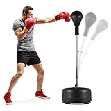 MSPORTS Punchingball Premium Boxstand I Höhenverstellbarer Standbox-Trainer inkl. Boxbirne 110-150...