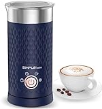 SIMPLETaste Milchaufschäumer, 4-in-1 Elektrischer Milchdampfgarer, Automatischer Heiß- und...