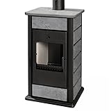 Schmitzker 1111 Alicante Wasserführender Kaminofen Schwarz Speckstein/A+
