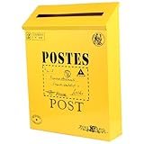 DOITOOL Briefkasten aus Langlebigem Eisen im Retro Design Wandmontiert mit Zeitungshalter...