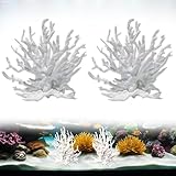 Editbar 2 Stück Aquarium Deko Künstliche Korallen Haze,Garnelen Aquarium & Aquarienpflanze Echt,...