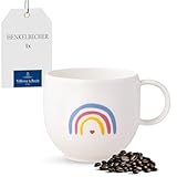 Villeroy & Boch – With Love Kaffeebecher 'Be Happy' Weiß, Spülmaschinenfest, Mikrowellensicher,...