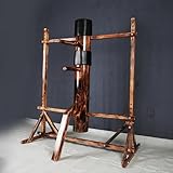 Freistehende Wing Chun Holzpuppe mit Stativfuß, höhenverstellbar Mook Yan Jong for...