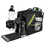 Hikeen Skischuhtasche mit Helmfach: Tasche Skischuhe Helm mit Mesh-Lüftungssystem Schischuhtasche...