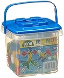 Lena 35820 Rondi 25 Eimer Konstruktionsspielzeug ab 3 Jahren - 550 x Steckbausteine, Kinder Bauset...