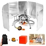 SUPRBIRD Campingkocher 3500W Klein Faltbar Camping Gaskocher mit Piezozündung,klappbare...