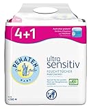 Penaten ultra sensitiv Feuchttücher, parfümfrei, 4+1 Vorteilspack,280St