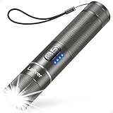 Laitver Taschenlampe LED/UV Aufladbar 2 in 1, Superhell Taschenlampen mit 395nm UV Schwarzlicht-6...
