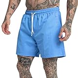 Generisch Multifunktionale 5-Minuten-Hose für Herren, einfarbig, Strandsport, Fitness-Shorts...