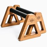 WOODPOWER® PowerBars Holz-Parallettes gelenkschonende Liegestützgriffe, Handstand-Barren &...