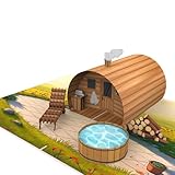LIMAH® Pop-Up Karte Sauna - 3D Karte Wellness & Spa für Mann und Frau - Wellness Gutschein,...
