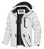 TACVASEN Skijacke Herren Wasserdichte Winddichte Winterjacke Warme Fleece-futter Outdoorjacke mit...