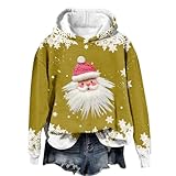 Weihnachtspullover Damen, Pullover Damen Ugly Christmas Sweater Glitzer Oberteile Damen...