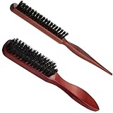Sularpek Wildschweinborsten Bürste, Teasing Hair Brush Boar Bristle Hair Brush Tail Comb,...