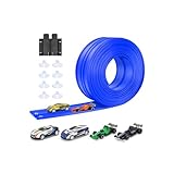 Autorennbahn 5M Inklusive 4 Autos: KETIEE Flexible Rennstrecke Auto Rennbahn Spielzeug Autobahn...