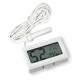 ARCELI 2-in-1 Digital LCD Embedded Thermometer Hygrometer mit externen für Reptil Inkubator...