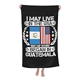 Saunatuch Kombinierte Flagge Guatemalas Und Der Usa Leicht Badelaken Kompakt Duschtuch Für Reise...
