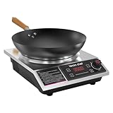 Lecon Chef Induktionskochplatte mit Wok, 3500W Einzelinduktionskochfeld, Kochplatten, 60 KG...