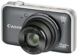 Canon PowerShot SX220 HS Digitalkamera (12 MP, 14-fach opt. Zoom, 7,6cm (3 Zoll) Display, Full HD,...
