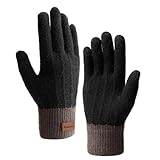 Homealexa Winterhandschuhe Touchscreen Handschuhe Strick Fingerhandschuhe Sport Warm und Winddicht...