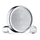 WMF Loft Bar Gläserteller-Set 6-teilig, Glas Untersetzer mit Präsenter, Untersetzer Gläser 9,5cm,...