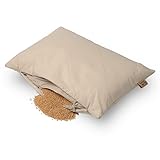 MinkovHOME Hirsekissen, Ergonomisch, Atmungsaktiv, Weicher Baumwoll-Steppbezug, Nackenkissen mit...