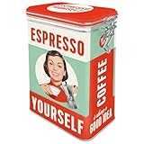 Nostalgic-Art Retro Kaffeedose, 1,3 l, Espresso Yourself – Geschenk-Idee für Nostalgie-Fans,...