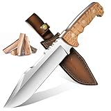 Purple Dragon Großes Outdoor Messer – 7mm Klingenrücken, Full Tang Survival Messer aus...