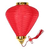 ERINGOGO Rote Traditionelle Ovale Laterne Vintage papierlaterne für Frühlingsfest Außenbereich...