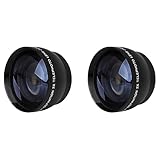 Junguluy 2 Stücke 52mm Teleobjektiv mit 2-Facher Vergrößerung für Af-S 18-55mm 55-200mm...