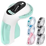 Aicharynic Prägegerät 3D, E975 Beschriftungsgerät Etikettiergerät Handgerät mit 6 Rollen...