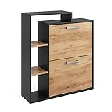 Vicco Schuhkipper Orlando, Goldkraft Eiche, 24.5 x 90 cm 2 Fächern