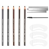 Yeria Micro Shaping Eyebrow Pencil Set, 5 Farben Micro Shaping Eyebrow Pencil, wasserdicht und...