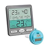 TFA Dostmann Venice Poolthermometer, 30.3056.10, zur Überwachung der Wassertemperatur in Pool,...