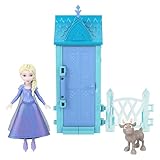 Mattel Disney Die Eiskönigin Spielzeug, Arendelle-Spielset mit Kleiner Puppe und 5 Überraschungen,...