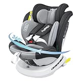 Miophy I-Size 360°drehbar Kindersitz, Gruppe 0+1/2/3, 0-12 Jahre, 40-150 cm, Baby Autositz mit...